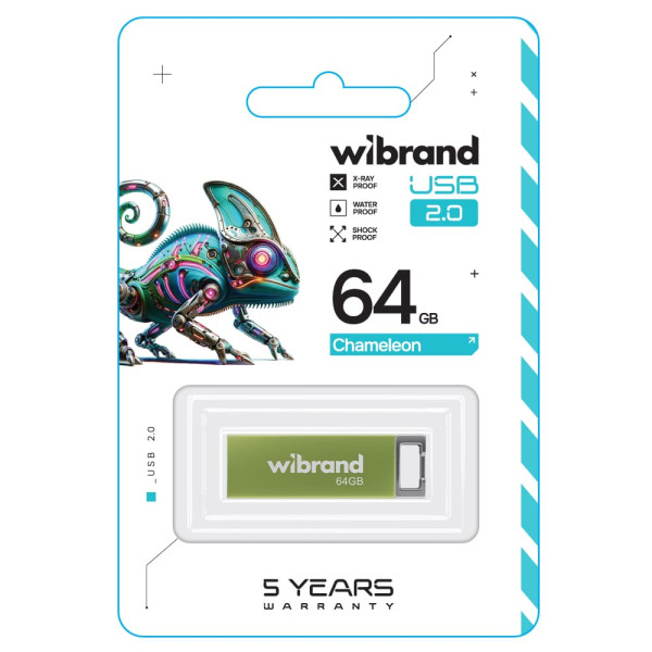 Фото - Флеш USB Wibrand USB 2.0 Chameleon 64Gb Light Green (WI2.0/CH64U6LG)