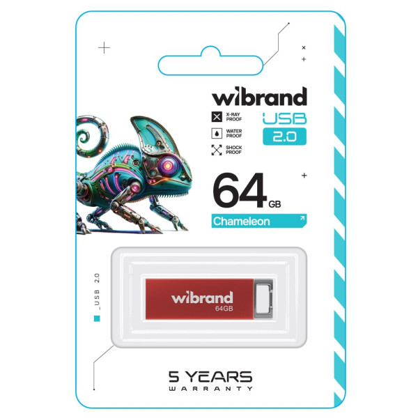 Фото - Флеш USB Wibrand USB 2.0 Chameleon 64Gb Red (WI2.0/CH64U6R)
