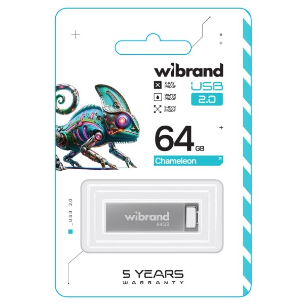 Фото - Флеш USB Wibrand USB 2.0 Chameleon 64Gb Silver (WI2.0/CH64U6S)
