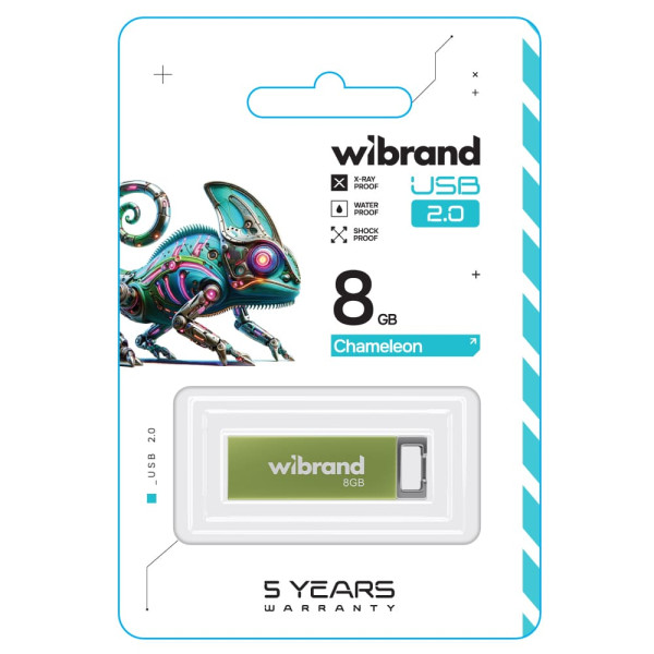 Фото - Флеш USB Wibrand USB 2.0 Chameleon 8Gb Light Green (WI2.0/CH8U6LG)