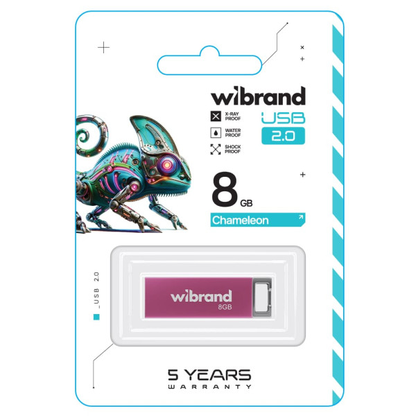 Фото - Флеш USB Wibrand USB 2.0 Chameleon 8Gb Pink (WI2.0/CH8U6P)