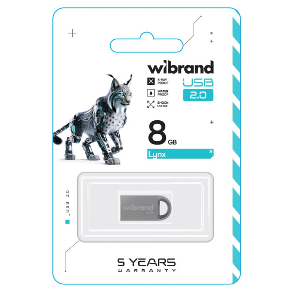 Фото - Флеш USB Wibrand USB 2.0 Lynx 8Gb Silver (WI2.0/LY8M2S)