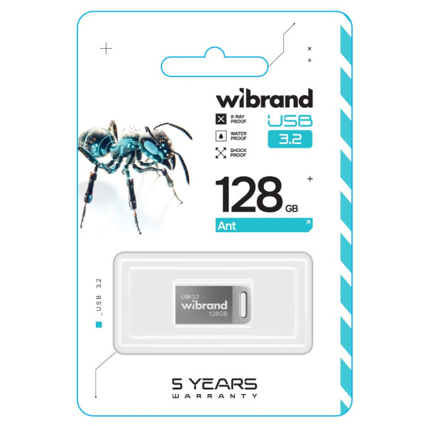 Фото - Флеш USB Wibrand USB 3.2 Gen1 Ant 128GB Silver (WI3.2/AN128M4S)