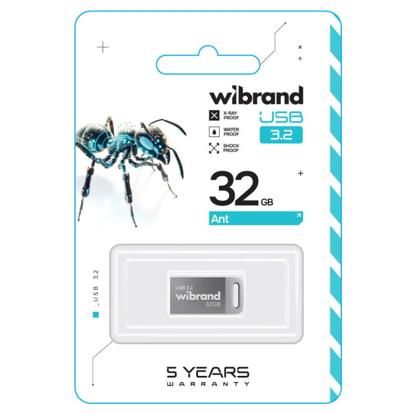 Фото - Флеш USB Wibrand USB 3.2 Gen1 Ant 32GB Silver (WI3.2/AN32M4S)