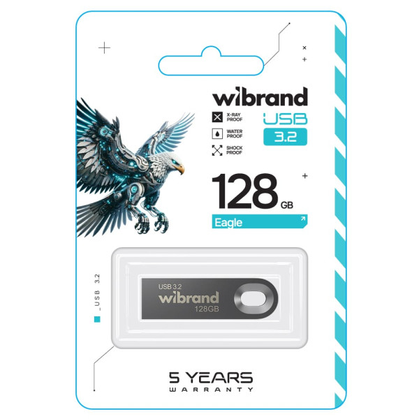 Фото - Флеш USB Wibrand USB 3.2 Gen1 Eagle 128GB Grey (WI3.2/EA128U10G)