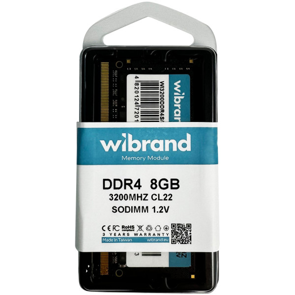Фото - Память DDR Wibrand DDR4 8GB 3200MHz CL22 SODIMM (WI3200DDR4S/8GB)