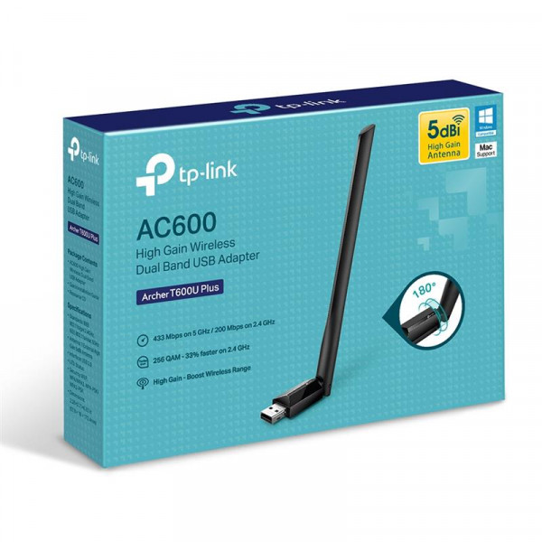 Фото - USB-адаптер сети WiFi TP-Link Archer T600U Plus