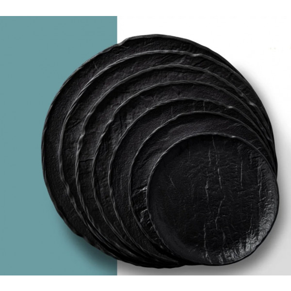 Фото - Тарелка обеденная Wilmax Slatestone Black 25.5 см (WL-661126 / A)