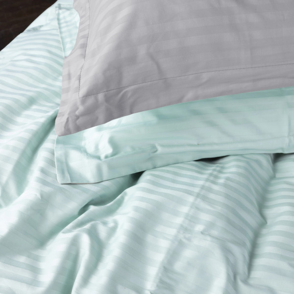 Фото - Комплект постільної білизни дитячий MirSon Satin Stripe 30-0013 + 30-0010 Windly 110х140 (2200005246832)