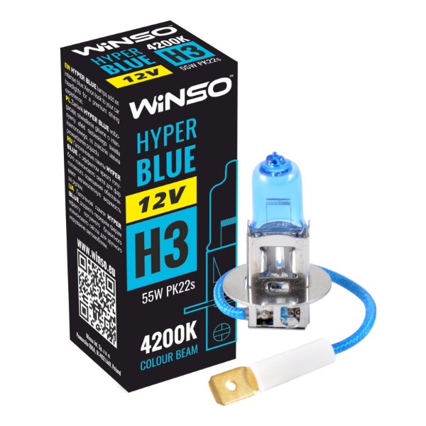 Фото - Автолампа Winso 12V H3 HYPER BLUE 4200K 55W PK22s (712340)