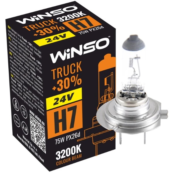 Фото - Автолампа Winso 24V H7 TRUCK 75W PX26d (724700)