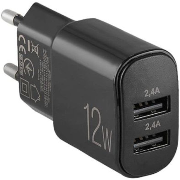 Фото - Мережевий зарядний пристрій Winso PRO 12W 2xUSB-A (220012)
