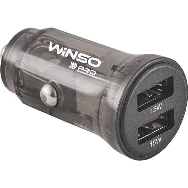 Фото - Автомобильное зарядное устройство Winso PRO 15W 2xUSB-A, transparent (223015)