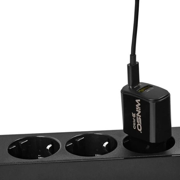 Фото - Мережевий зарядний пристрій Winso PRO PD20W USB-C+USB-A (220020)