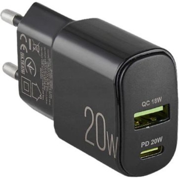 Фото - Мережевий зарядний пристрій Winso PRO PD20W USB-C+USB-A (220020)