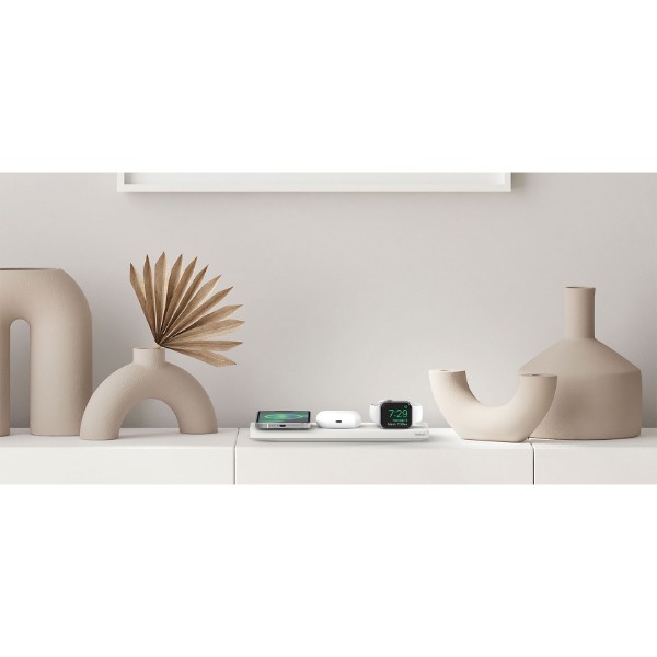 Фото - Бездротовий зарядний пристрій Belkin MagSafe 3in1 White (WIZ016VFWH)