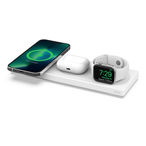 Фото - Бездротовий зарядний пристрій Belkin MagSafe 3in1 White (WIZ016VFWH)
