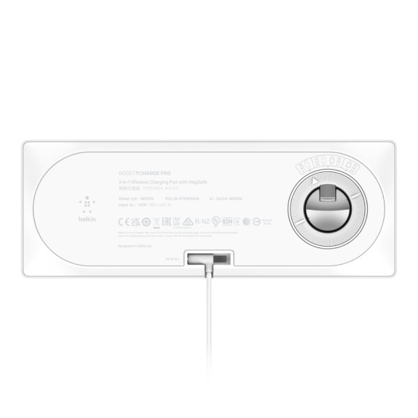 Фото - Бездротовий зарядний пристрій Belkin MagSafe 3in1 White (WIZ016VFWH)