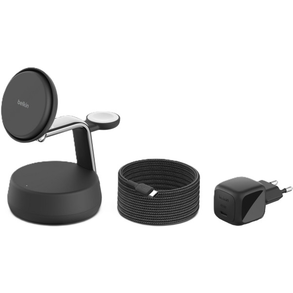 Фото - Беспроводное зарядное устройство Belkin UltraCharge Pro 3-in-1 Magnetic Charging Dock (WIZ040KQCH)