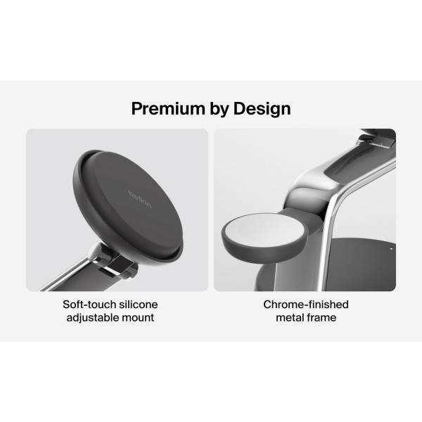 Фото - Беспроводное зарядное устройство Belkin UltraCharge Pro 3-in-1 Magnetic Charging Dock (WIZ040KQCH)