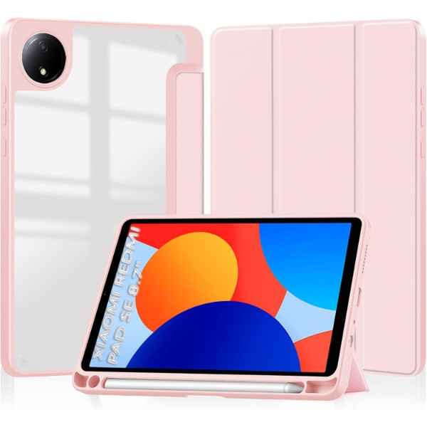 Фото - Чохол для планшета BeCover Soft Edge TPU з кріпленням для стілусу for Xiaomi Redmi Pad SE 8.7'' Pink (712570)