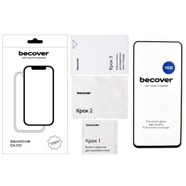 Фото - Захисне скло для смартфону BeCover Tecno Spark Go 2024 (BG6) 10D Black (711814)