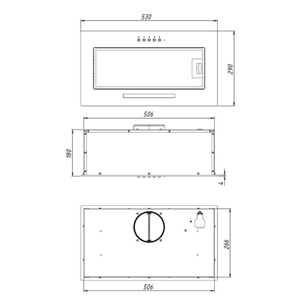Фото - Вытяжка встраиваемая Akpo WK-7 Micra Glass 700 White 60