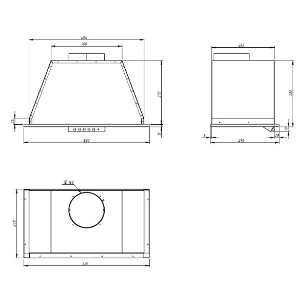 Фото - Вытяжка встраиваемая Akpo WK-12 Neva 850 White 60