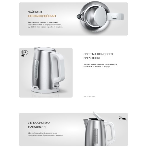 Фото - Електричний чайник Braun WK1500WH
