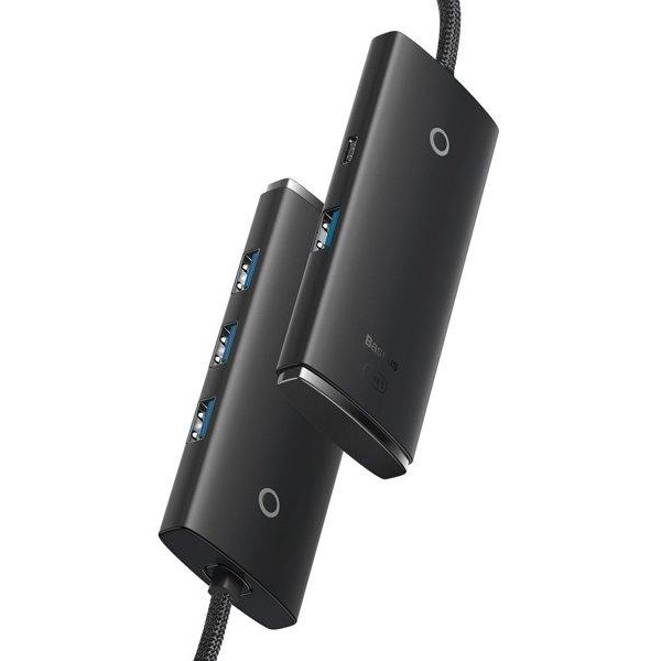 Фото - Хаб USB Baseus Lite Series 4-in-1 USB-A to USB 3.0х4 0.25m (WKQX030001)