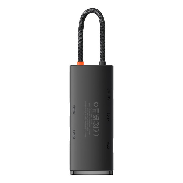 Фото - Хаб USB Baseus 6-Port Type-C Type-C to HDMI+USB3.0х2+PD+SD/TF)Black (WKQX050101)