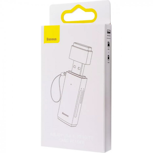 Фото - Кардрідер Baseus Lite Series USB-A to SD/TF Gray (WKQX060013)