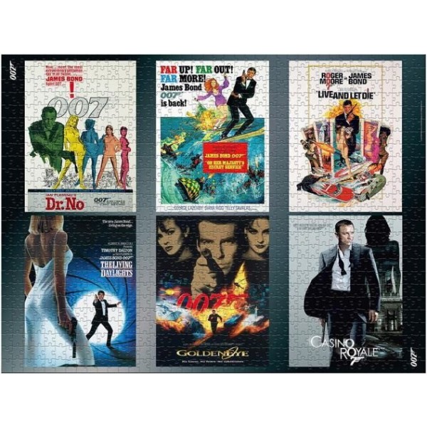 Фото - Пазлы (8+) Winning Moves James Bond 007 Actor Debut Poster 1000 шт. (5036905043106)