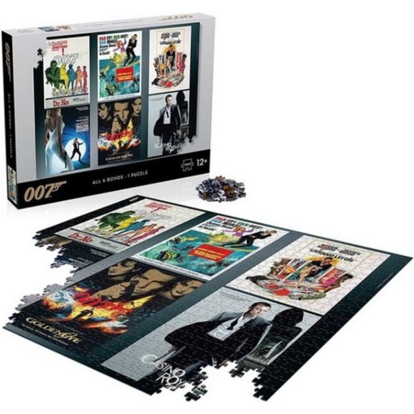Фото - Пазлы (8+) Winning Moves James Bond 007 Actor Debut Poster 1000 шт. (5036905043106)