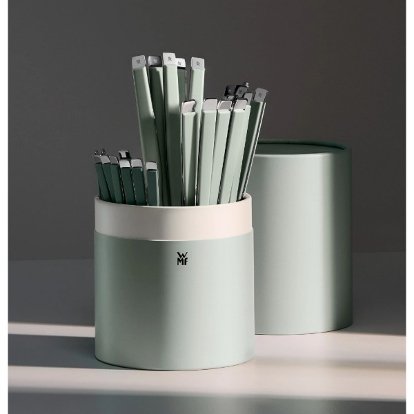 Фото - Набор столовых приборов WMF 1115916700 EMOTION FROSTY GREEN 30 пр.