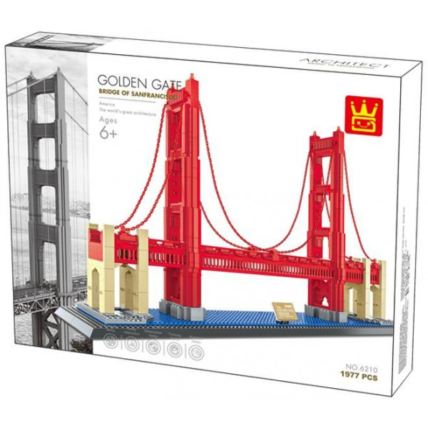 Фото - Пластиковый конструктор Wange Мост Золотые Ворота, США (6210)
