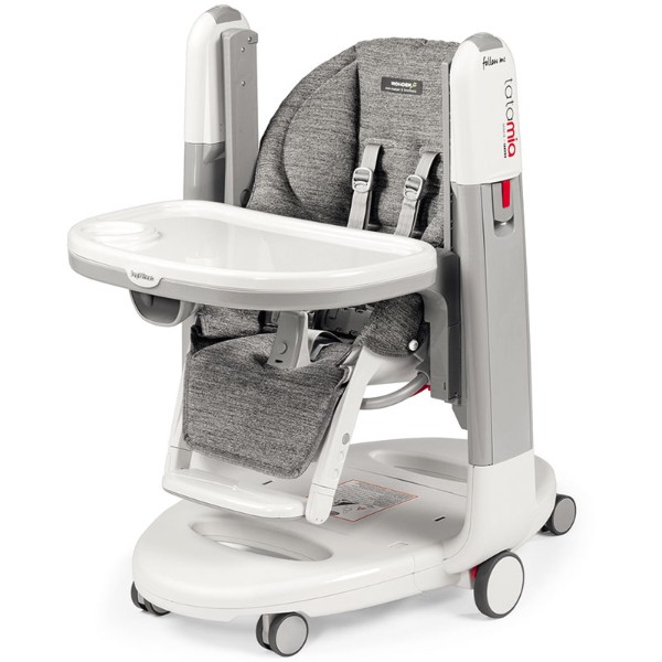 Фото - Стульчик-качалка для кормления Peg-Perego Tatamia Follow Me Wonder Grey (пятноустройчивый серый)
