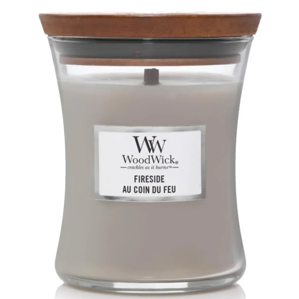Фото - Свеча стекло Woodwick Medium Fireside (Камин) 275г (92106E)