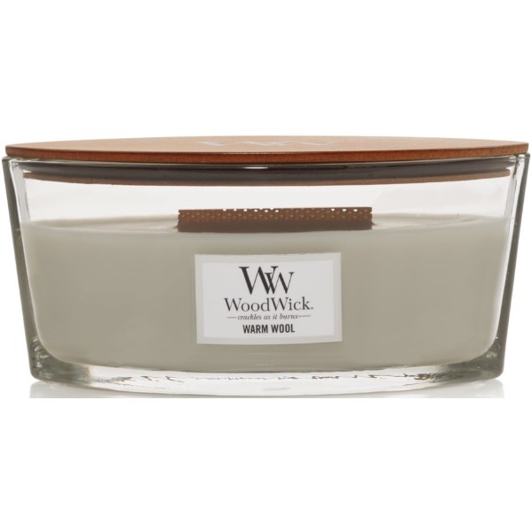 Фото - Свеча стекло Woodwick Ellipse Warm Wool (Теплая шерсть) 453г (1725446E)