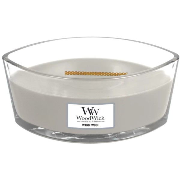 Фото - Свеча стекло Woodwick Ellipse Warm Wool (Теплая шерсть) 453г (1725446E)