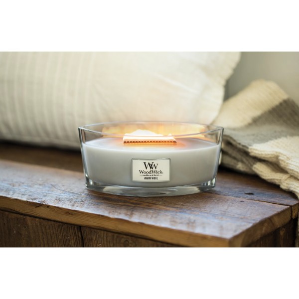 Фото - Свеча стекло Woodwick Ellipse Warm Wool (Теплая шерсть) 453г (1725446E)