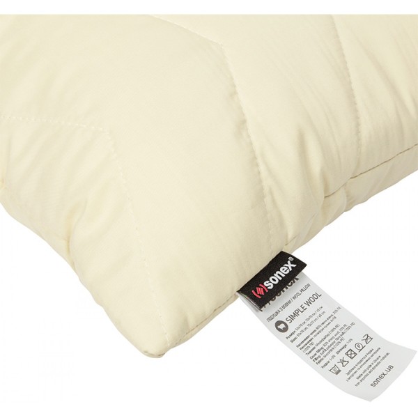 Фото - Подушка стандартна Sonex SimpleWool з вовни 50х70 см (SO102379)