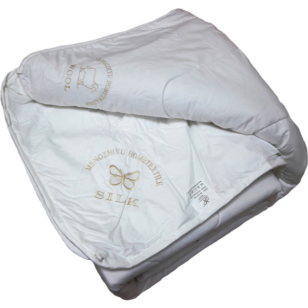 Фото - Ковдра всесезонна двоспальна євро Word of Dream Шовк-Вовна 200х220 біла (00987)