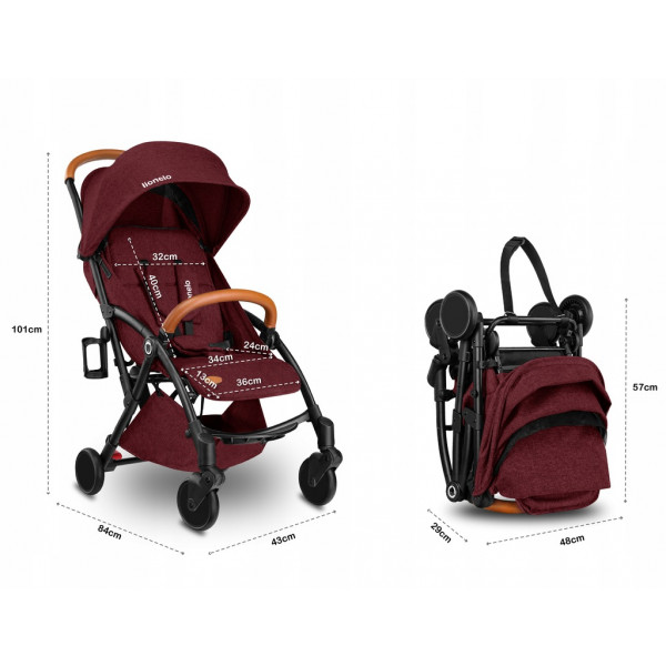 Фото - Коляска прогулянкова Lionelo Julie Black/Burgundy