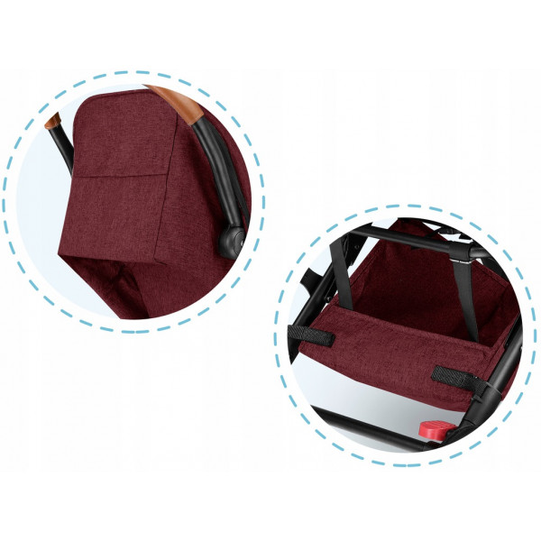 Фото - Коляска прогулянкова Lionelo Julie Black/Burgundy