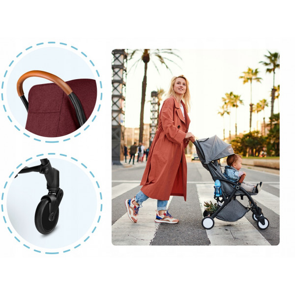 Фото - Коляска прогулянкова Lionelo Julie Black/Burgundy