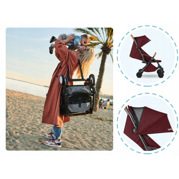 Фото - Коляска прогулянкова Lionelo Julie Black/Burgundy