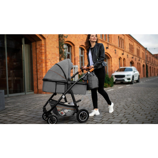 Фото - Коляска універсальна 3 в 1 Lionelo Amder Grey Graphite