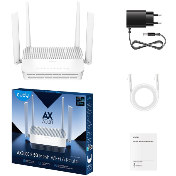 Фото - Маршрутизатор интернет WiFi6 Cudy WR3000P