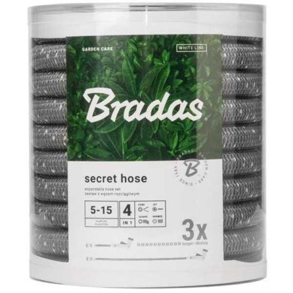 Фото - Набор для полива BRADAS SECRET HOSE 8-24 м Серый (WSCH824GY)